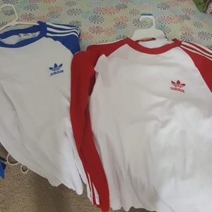 Two Adidas Long sleeve shirts
